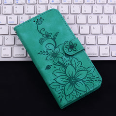 Funda para teléfono de piel con relieve Lily...