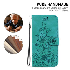 Funda para teléfono de piel con relieve Lily...
