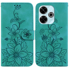 Funda para teléfono de piel con relieve Lily...