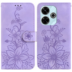Funda para teléfono de piel con relieve Lily...