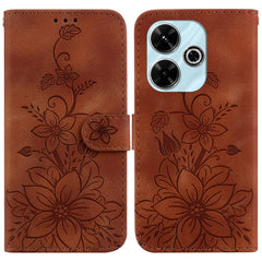 Funda para teléfono de piel con relieve Lily...
