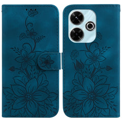 Funda para teléfono de piel con relieve Lily...