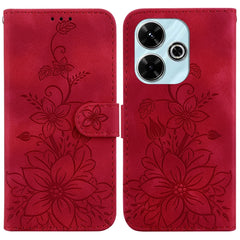 Funda para teléfono de piel con relieve Lily...