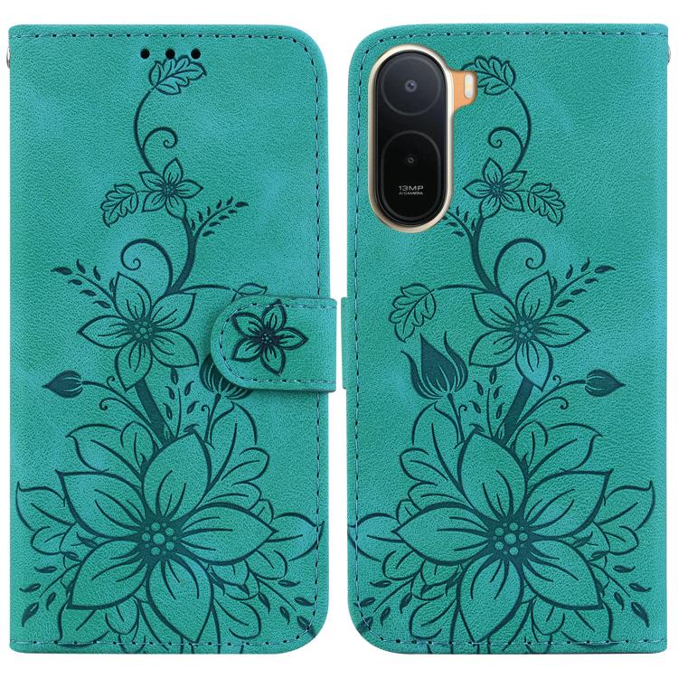 Funda para teléfono de piel con relieve Lily...