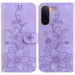 Funda para teléfono de piel con relieve Lily...