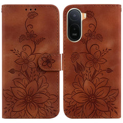 Funda para teléfono de piel con relieve Lily...