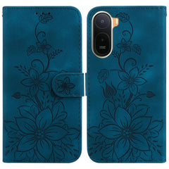 Funda para teléfono de piel con relieve Lily...