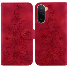 Funda para teléfono de piel con relieve Lily...