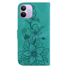 Funda para teléfono de piel con relieve Lily...