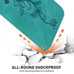 Funda para teléfono de piel con relieve Lily...
