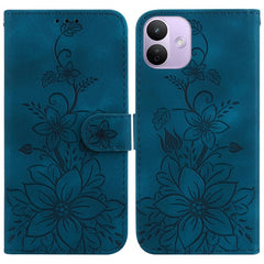 Funda para teléfono de piel con relieve Lily...
