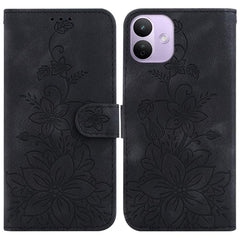 Funda para teléfono de piel con relieve Lily...