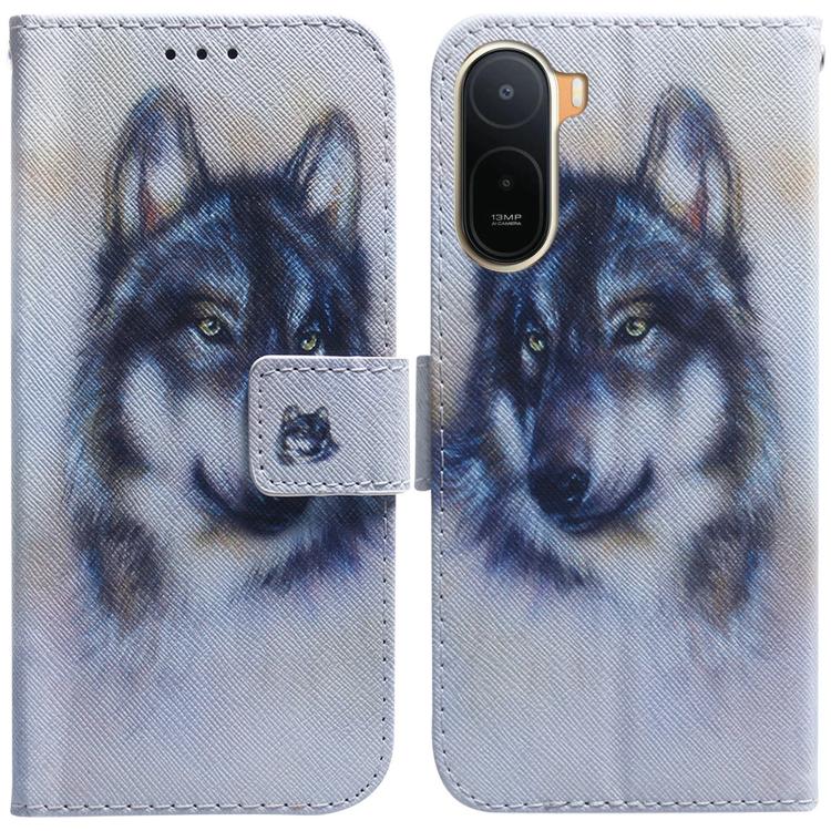 Funda de teléfono de cuero con tapa y dibujo...