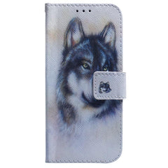 Funda de teléfono de cuero con tapa y dibujo...