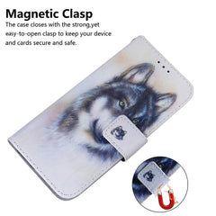 Funda de teléfono de cuero con tapa y dibujo...