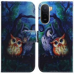 Funda de teléfono de cuero con tapa y dibujo...