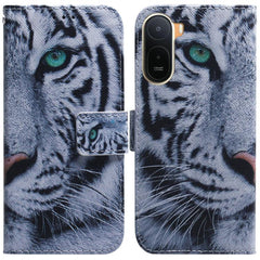 Funda de teléfono de cuero con tapa y dibujo...