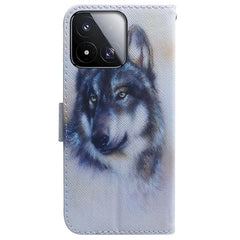 Funda de teléfono de cuero con tapa y dibujo...