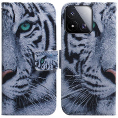 Funda de teléfono de cuero con tapa y dibujo...