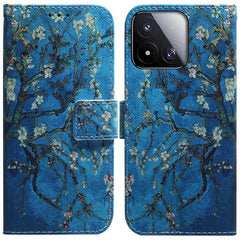 Funda de teléfono de cuero con tapa y dibujo...