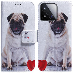 Funda de teléfono de cuero con tapa y dibujo...