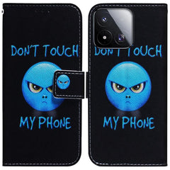 Funda de teléfono de cuero con tapa y dibujo...