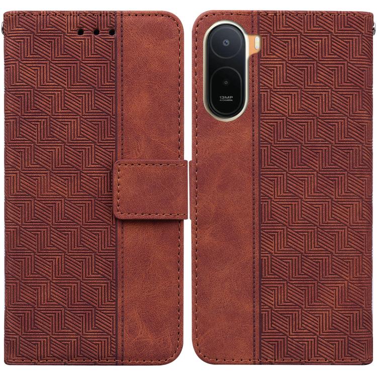 Funda para teléfono de cuero con relieve geo...