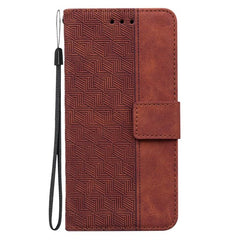 Funda para teléfono de cuero con relieve geo...