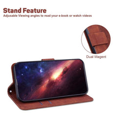 Funda para teléfono de cuero con relieve geo...