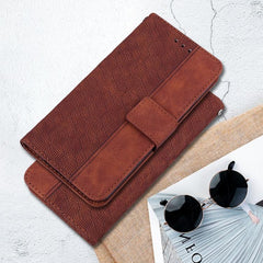 Funda para teléfono de cuero con relieve geo...