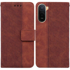 Funda para teléfono de cuero con relieve geo...