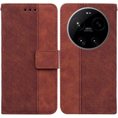 Funda para teléfono de cuero con relieve geo...
