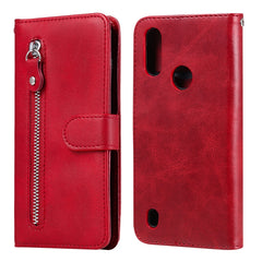 Funda de cuero con tapa horizontal y cremall...