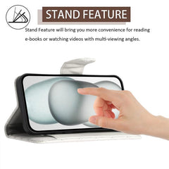 Funda de cuero con tapa y textura rombal par...