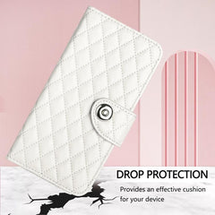 Funda de cuero con tapa y textura rombal par...