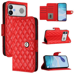 Funda de cuero con tapa y textura rombal par...