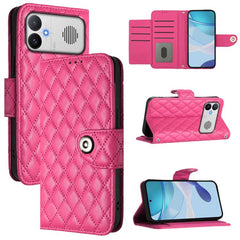Funda de cuero con tapa y textura rombal par...