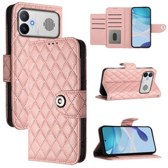 Funda de cuero con tapa y textura rombal par...