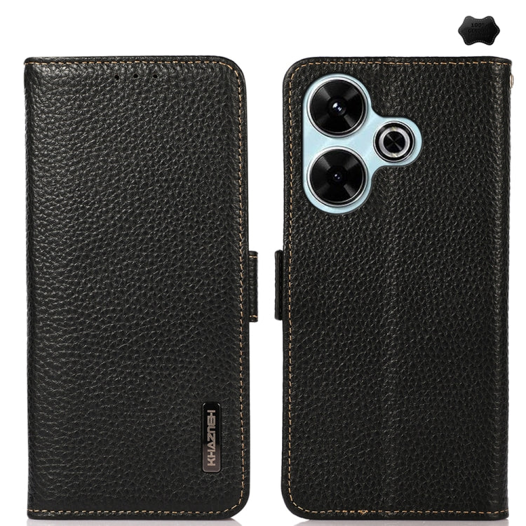 KHAZNEH Funda para teléfono RFID de cuero ge...