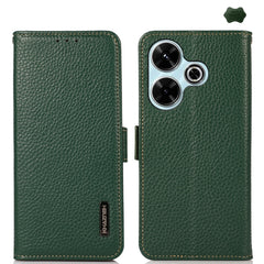 KHAZNEH Funda para teléfono RFID de cuero ge...
