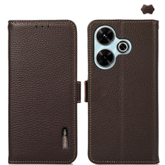 KHAZNEH Funda para teléfono RFID de cuero ge...