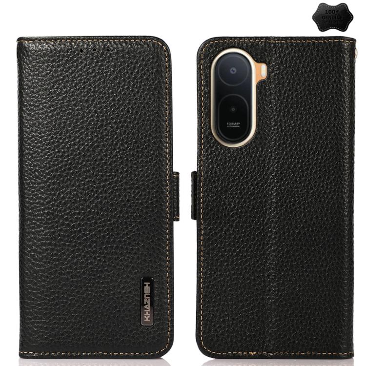 KHAZNEH Funda para teléfono RFID de cuero ge...