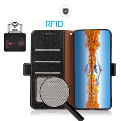 KHAZNEH Funda para teléfono RFID de cuero ge...