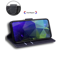 Funda de cuero con tapa para teléfono con es...