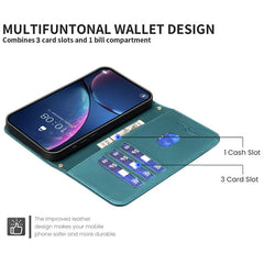 Funda para teléfono de cuero con textura cua...