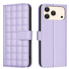 Funda para teléfono de cuero con textura cua...