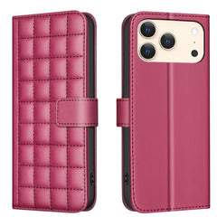 Funda para teléfono de cuero con textura cua...