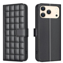 Funda para teléfono de cuero con textura cua...