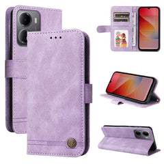 Funda de cuero para teléfono con botones de ...