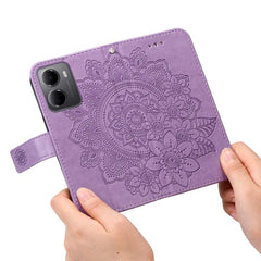 Funda para teléfono de cuero con estampado d...